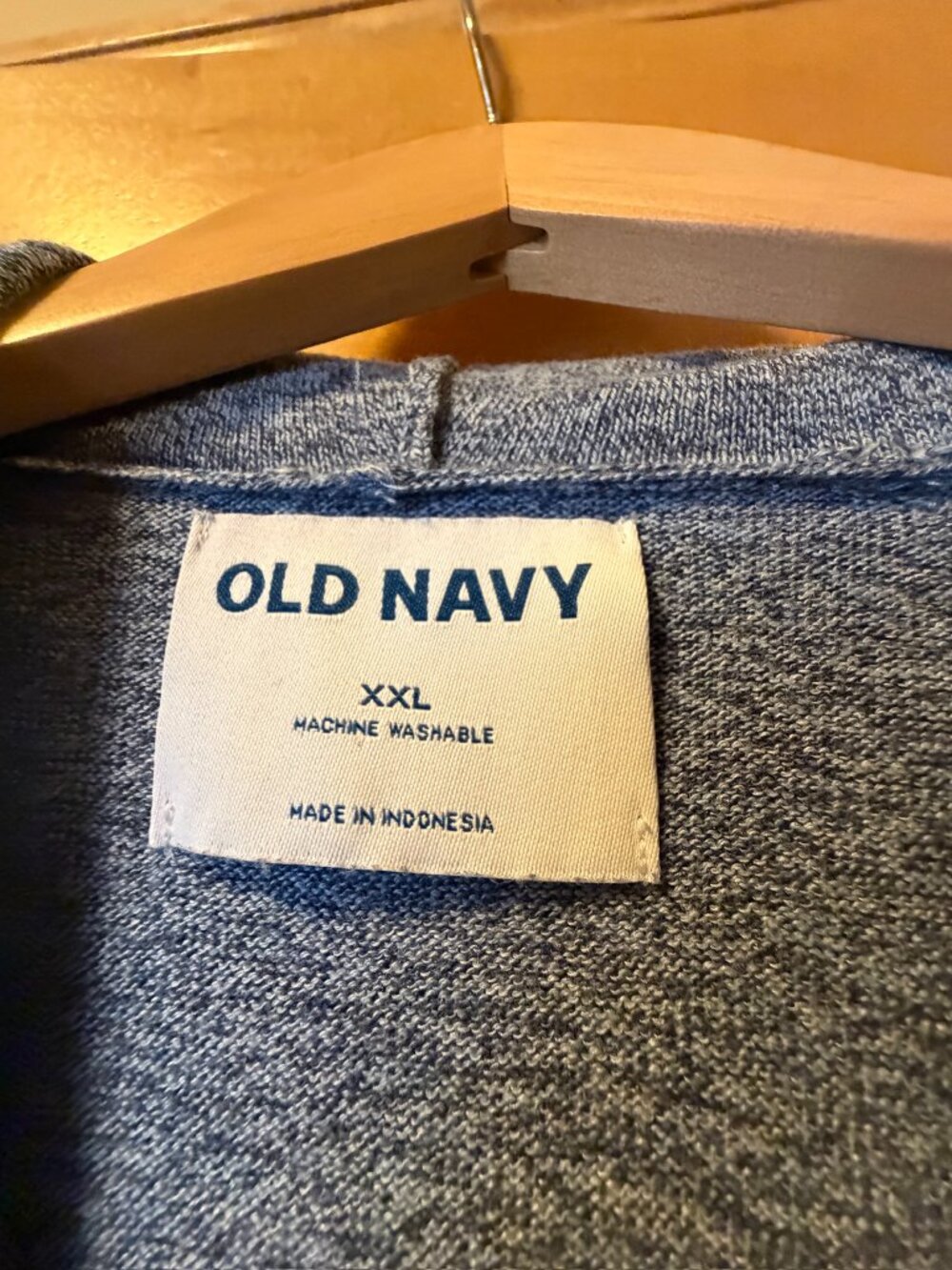 Old Navy Men's Raglan Sweater Hoodie XXL Charcoal Gray - Picture 4 of 8